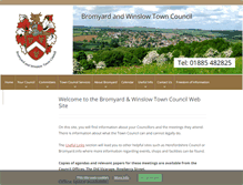 Tablet Screenshot of bromyardandwinslow-tc.gov.uk